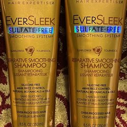 L’OREAL EverSleek Sulfate Free Reparative Smoothing Shampoo X 2 *NEW*