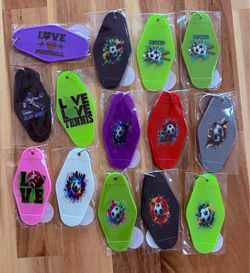 Homemade New UV DTF Sports Hotel Style Keychain