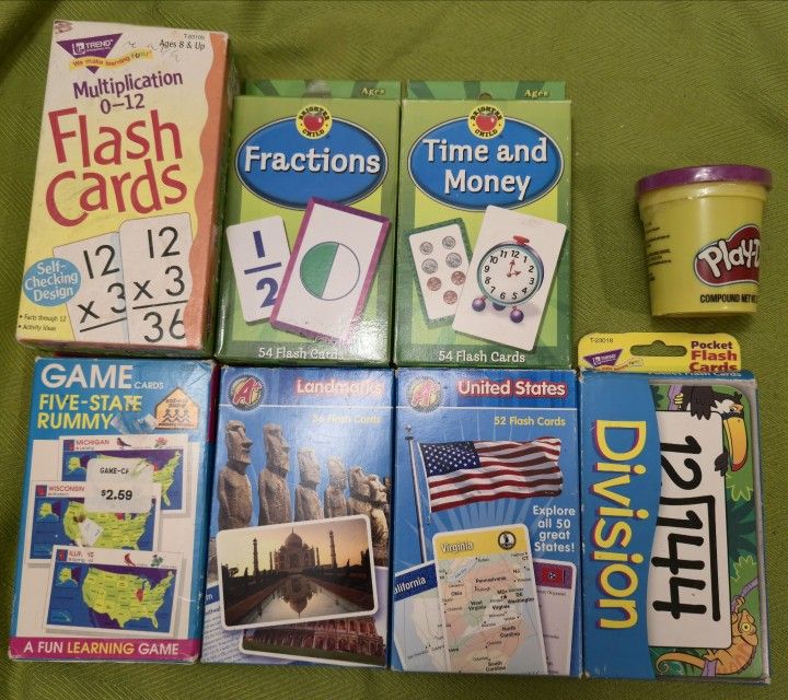 Educational Kids Flaah Cards / With Playdoh