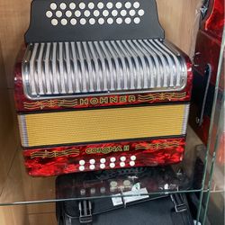 Hohner Corona II Accordion In FA with Warranty And Bag And Straps 