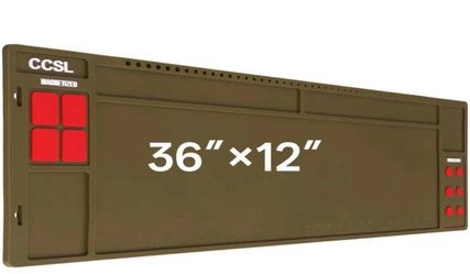 CCSL Magnetic Gun Cleaning Mat 36x12in Anti-Slip Rifle Shotgun Repair Workbench