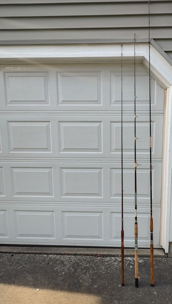 Lot Of Three Vintage Fishing Rods