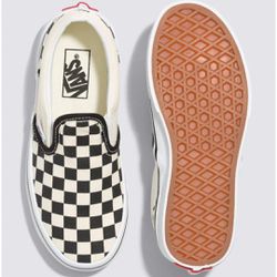 Black & White Checkered Size 13 Slip on Shoes