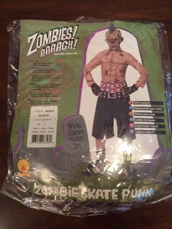 Nice Kids Zombie Skateboarder Punk Halloween Costume Size Medium 8-10