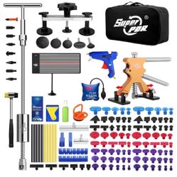 Super PDR Paintless Dent Repair Kit 148PCS Dent Puller Kit With LED Board