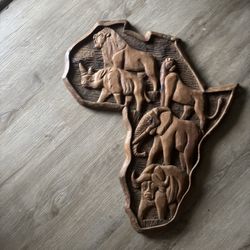 Large African Wood Art