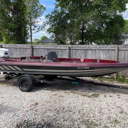 Bass Boat With 115hp Johnson 