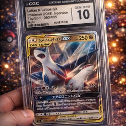 🔥 CGC Gem Mint 10 Latias & Latios GX – Japanese Tag Bolt 🔥
