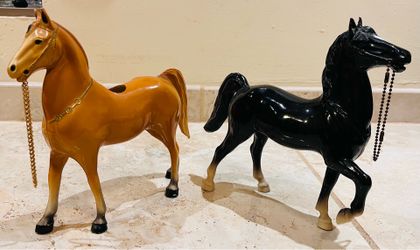 Early Breyer Horse Models ~Black Fury & Western Palomino