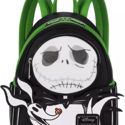 Loungefly Disney Parks The Nightmare Before Christmas Jack Skellington and Zero Mini Backpack