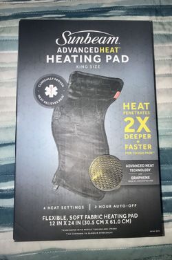 NEW!!  Sunbeam® AdvancedHeat™ Heating Pad, King Size | Value $85 