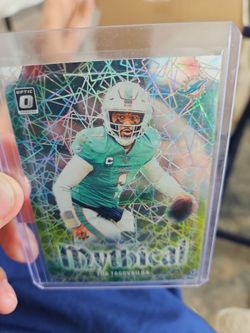 Tua Tagovailoa Donruss Optic Mythical Holo Card