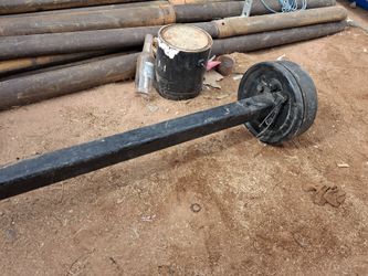 Strait axle for trailer  with.electric brakes hubs 5 lug54 inch where leaf springs go total length from out side hubs is60 in
