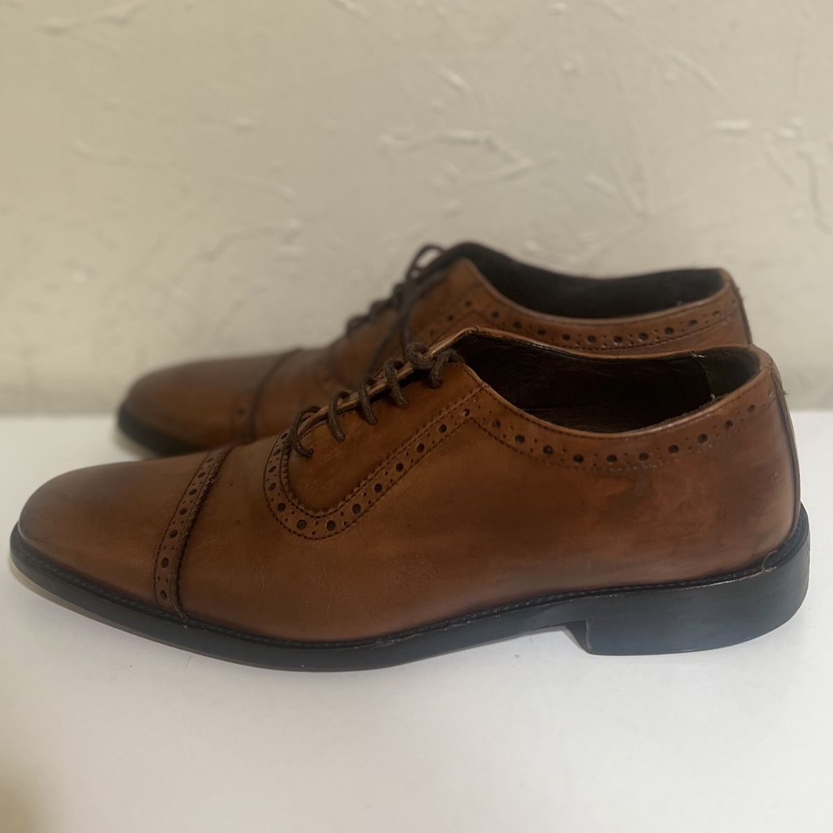 Bettaccini Classic Brown Leather Men\'s Dress Shoes Bettaccini main image 2