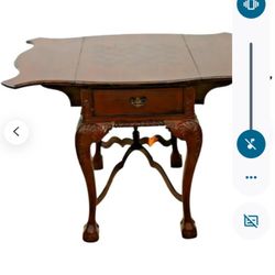 Old Antique Victorian Game Drop Leaf Table 