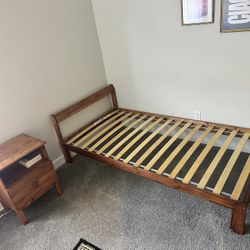 Twin Bed And Nightstand 