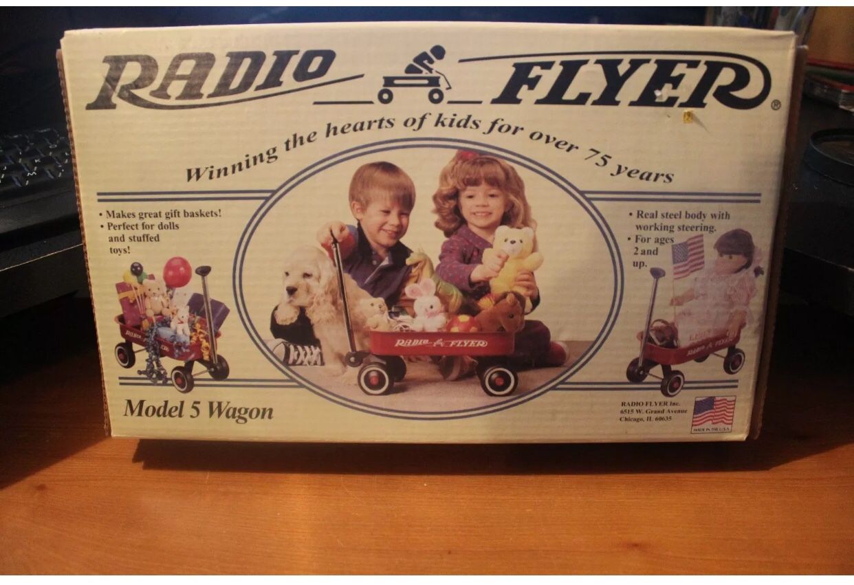 New In Box Radio Flyer Model Wagon-Perfect for dolls, stuffed animals, or gift baskets!