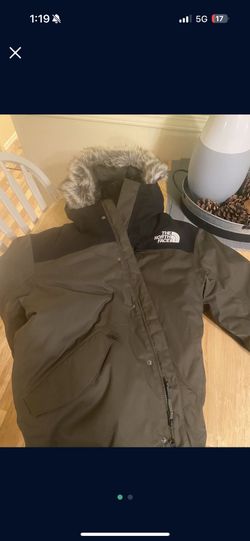 North face Jacket With Fur Hood, Size L, Worn Once