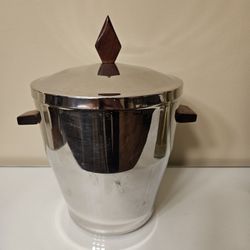 Mid-Century Modern Ice Bucket Irvinware USA Stainless Steel Ice Bucket