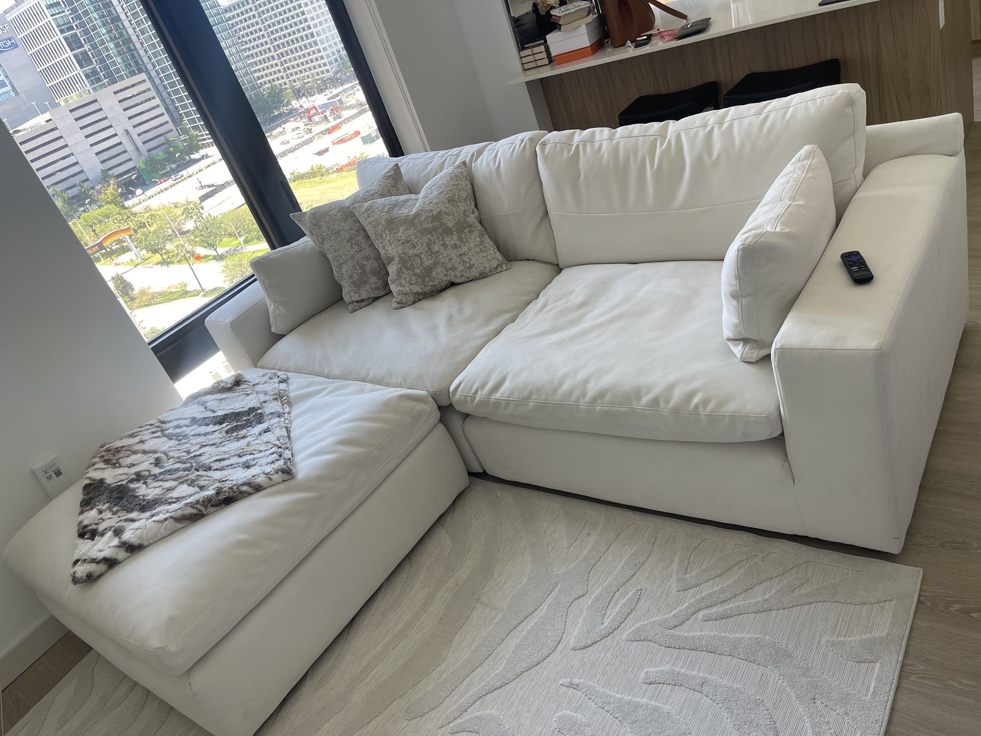 White small sectional