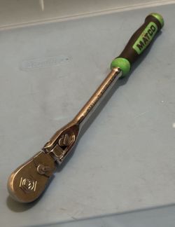 Matco Tools 3/8" DRIVE 12-1/2" EIGHTY8 TOOTH LOCKING FLEX HEAD RATCHET WITH ERGO HANDLE - GREEN