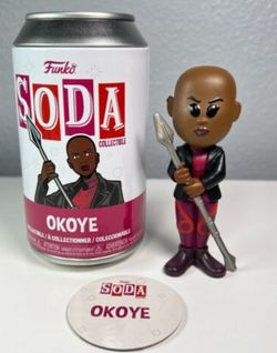 Brand New Coolest Looking Collectible Funko Soda Can With Figure Of Okoye From Black Panther Wakanda Forever Marvel! 