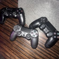 Three PS4 Controllers