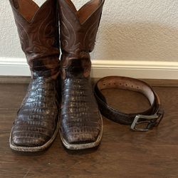 Tony Lama Caiman Belly Boots / Wild West Boots Caiman Belly Belt