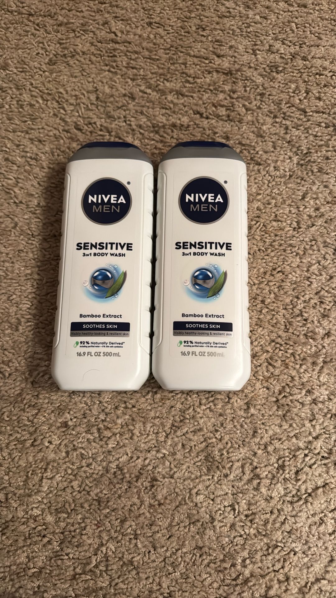 2 Nivea Sensitive Body Washes