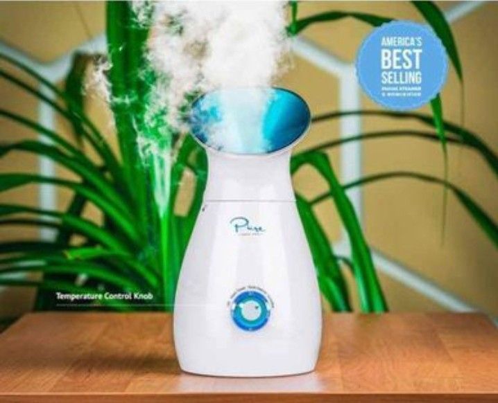 NanoSteamer Large 3-in-1 Nano Ionic Facial Steamer with Precise Temp Control - 30 Min Steam Time - H