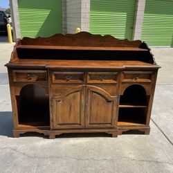 Vintage Hickory White Cabinet Dresser Hutch