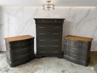 Tall dresser with 2 extra large nightstands