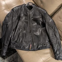 Harley Davidson Leather Motorcycle Jacket - Repaired