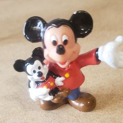Vintage "Mickey Mouse" Holding Doll Figurine
