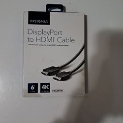 Display Port To HDMI cable (New)