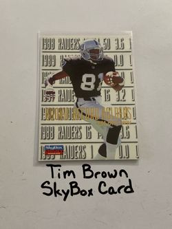 Tim Brown Oakland Raiders Hall of Fame WR SkyBox Card.