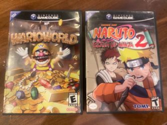 Wario World & Naruto 2 Clash Of Ninja Nintendo GameCube Games Lot of 2