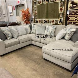 Ardsley Pewter RAF Large Sectional, Seccional,Couch 
Ashley