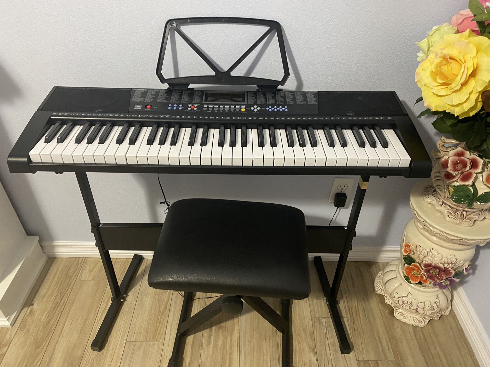 61-Key Beginners Electronic Keyboard Piano Set 