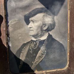 Waldemar Pech Etching "Portrait of Richard Wagner" 1930s Etching , In Original Frame, German Composer Portrait