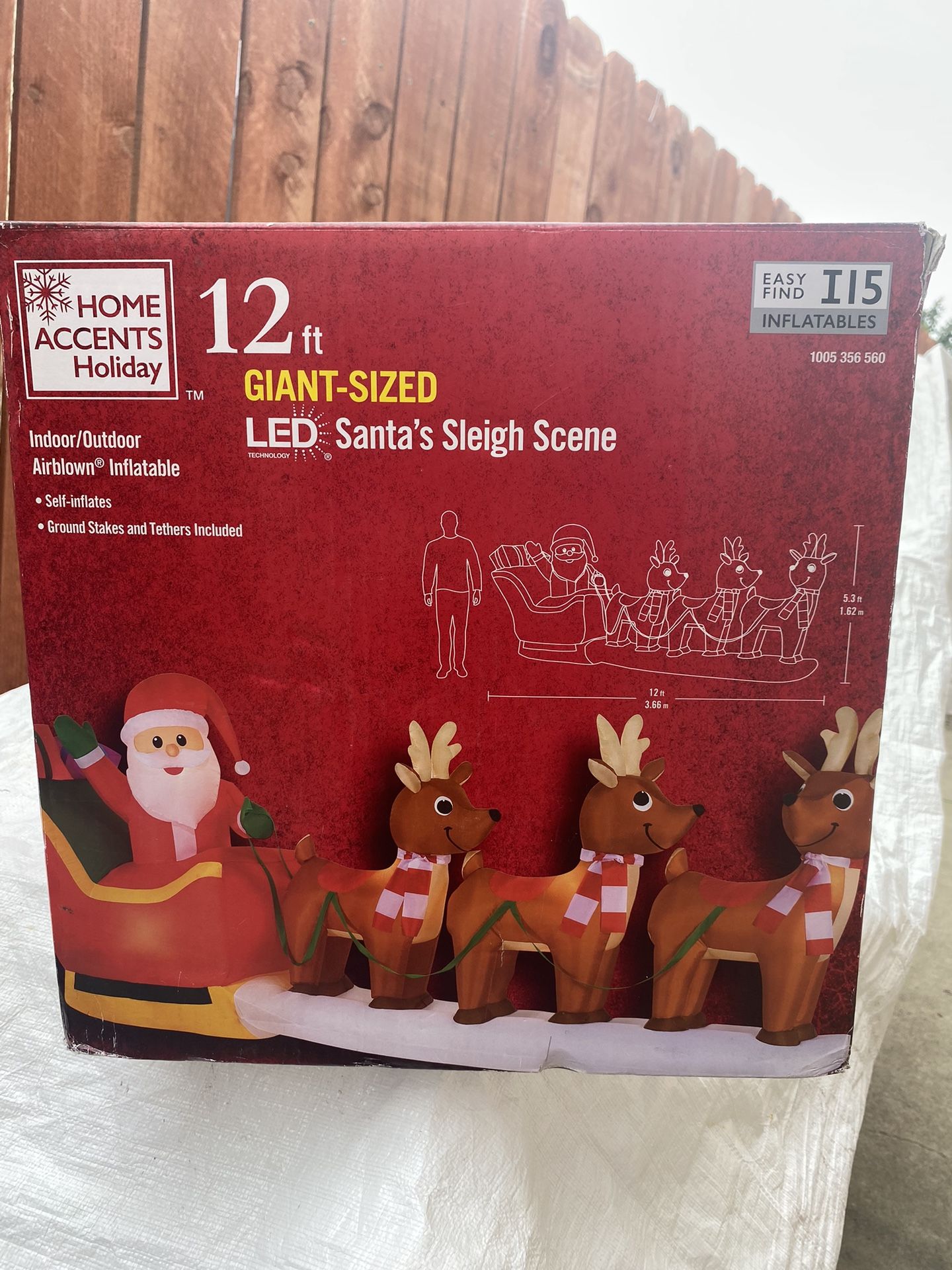 INFLATABLE SANTA SLEIGH