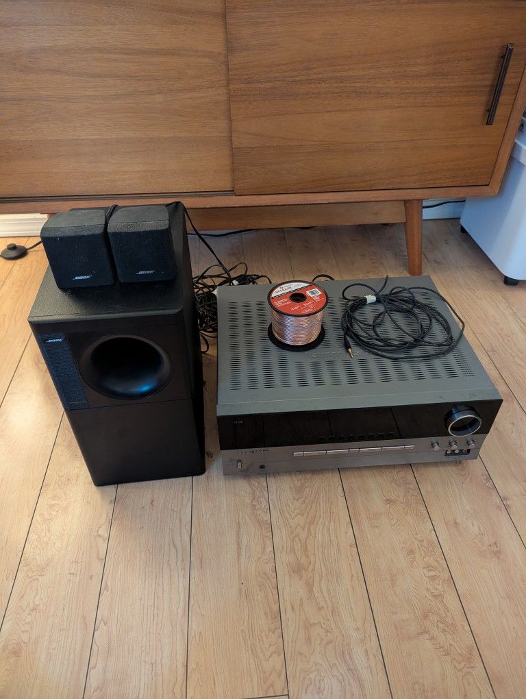 Bose Acoustimass Speakers and Harmon Kardon 3380 Receiver