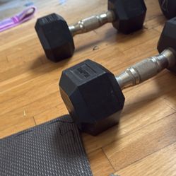 Dumbbells 20 Lbs Hex With EZ Grip Handles