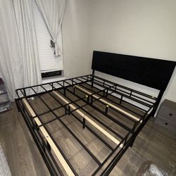 King Size Bed Frame And Metal Spring Box 