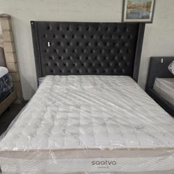 Saatva Amalfi Cal King Storage Bed - Perfect Condition 