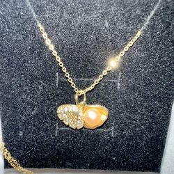 18 K Gold Plated Real Fresh Water Pearl From Japan. 