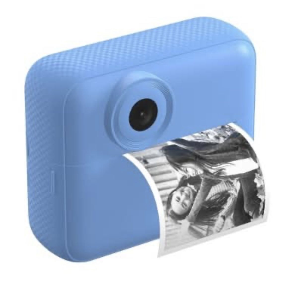 GEMS Kids Instant Camera in blue. Key features of the camera include: