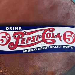 Pepsi-Cola Metal Sign