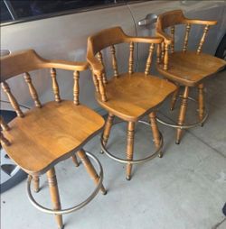 Wood barstools