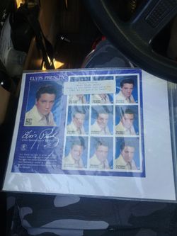 I got Elvis Presley 25th anniversary edition stamps and Elvis Presley the king remembers some kind of book
